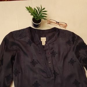 Navy blue CHICOS pullover top